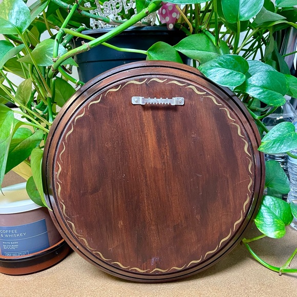 Hand Painted Signed Wooden Folk Art Decorative Plate Vintage - Picture 11 of 11